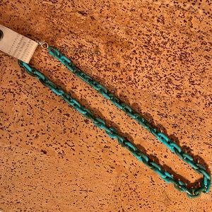 Anthropologie Resin Turquoise 20” Necklace